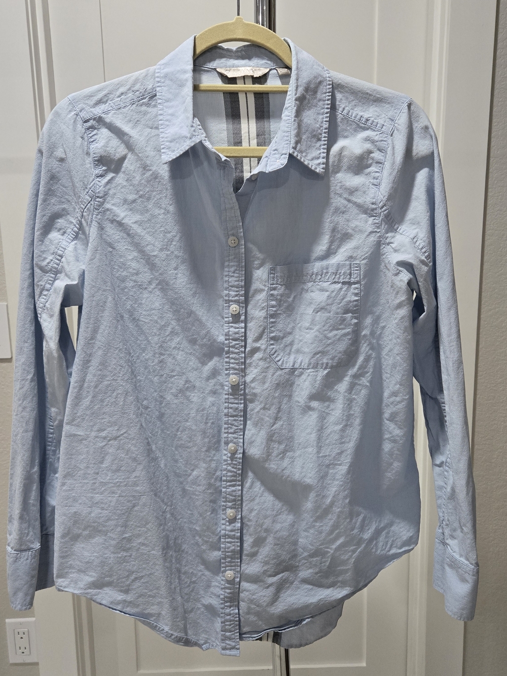 Athleta Light Blue Button-Down Shirt